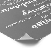 Wedding Open Bar Funny Drunken Shenanigans Sign W Poster (Ecke)