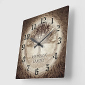 Wedding or Anniversary Family Tree Quadratische Wanduhr (Winkel)