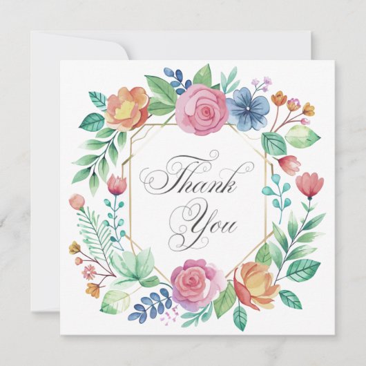 Wedding or Shower Thank you cards Einladung (Vorderseite)