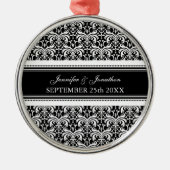 Wedding Ornament Favor Black and White Damask (Vorne)