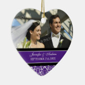Wedding Ornament Favor Plum Black Damask (Rechts)