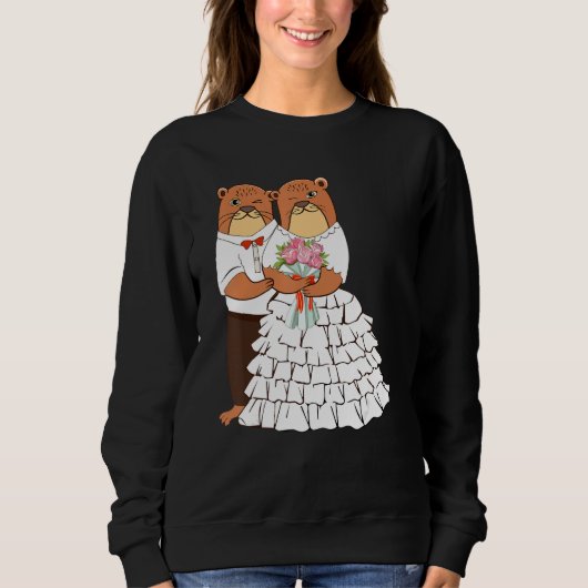 Wedding Others Otter Animal Marine Biologist Sweatshirt (Vorderseite)
