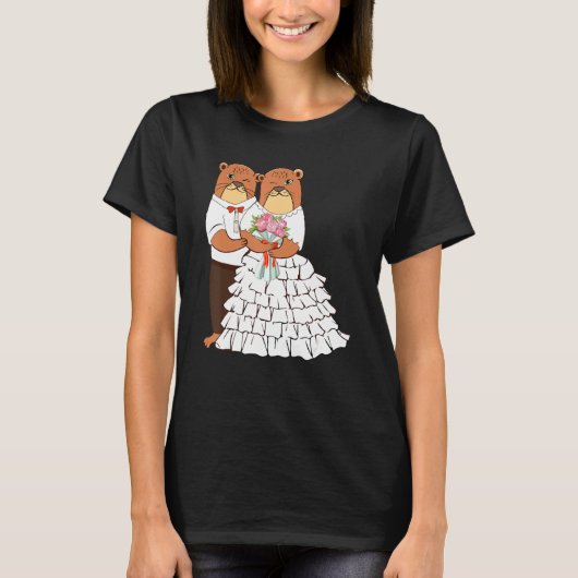 Wedding Others Otter Animal Marine Biologist T-Shirt (Vorderseite)
