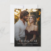 Wedding Overlay Foto Paare Dusche Foto Dankeskarte (Vorderseite)