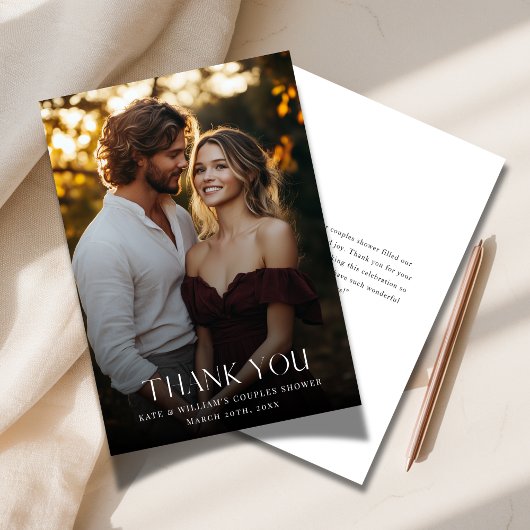 Wedding Overlay Foto Paare Dusche Foto Dankeskarte