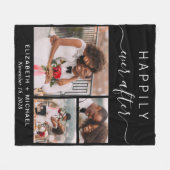 WEDDING PAAR FOTO KLEBE BLACK FLEECEDECKE (Vorderseite (Horizontal))