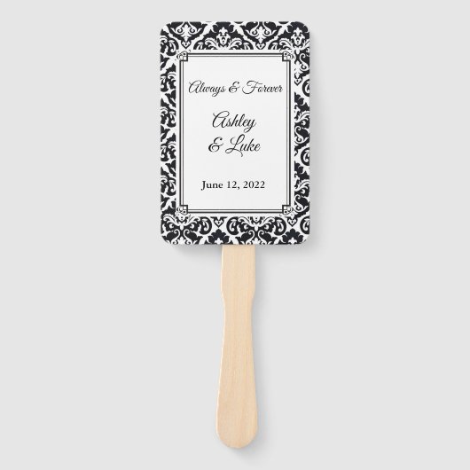 Wedding Paddle Fan Fächer (Vorderseite)