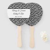 Wedding Paddle Fan Fächer (Vorne und Hinten)