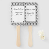Wedding Paddle Fan Fächer (Vorne und Hinten)
