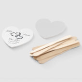 Wedding Paddle Fan Fächer (Non-assembled)