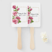 Wedding Paddle Fan Fächer (Vorne und Hinten)