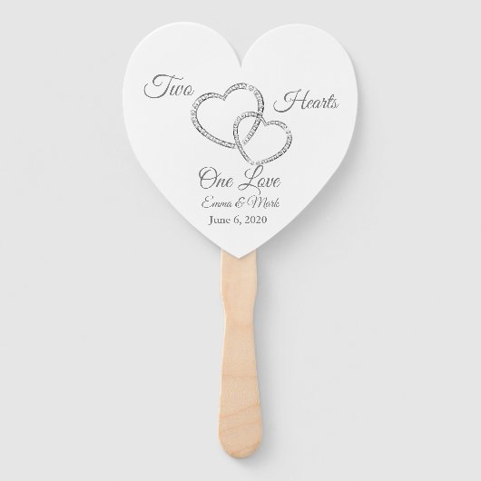 Wedding Paddle Fan Fächer (Vorderseite)