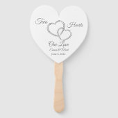 Wedding Paddle Fan Fächer (Vorderseite)