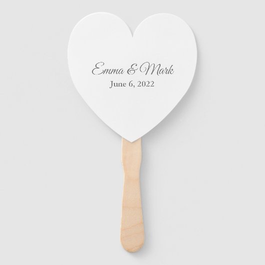 Wedding Paddle Fan Fächer (Rückseite)
