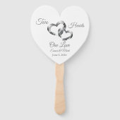 Wedding Paddle Fan Fächer (Vorderseite)