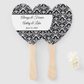 Wedding Paddle Fan Fächer (Vorne und Hinten)