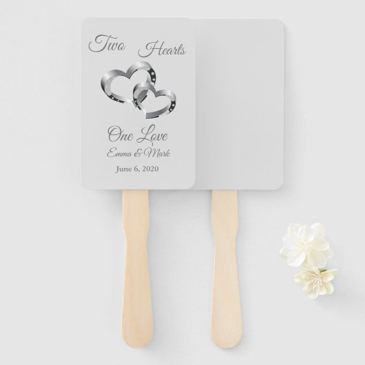 Wedding Paddle Fan Fächer (Vorne und Hinten)