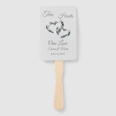 Wedding Paddle Fan Fächer (Vorderseite)