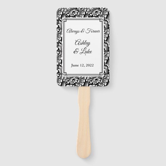Wedding Paddle Fan Fächer (Vorderseite)