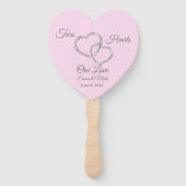 Wedding Paddle Fan Fächer (Vorderseite)