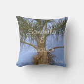 Wedding Palm Tree Blue Sky Kopfkissen Kissen (Vorderseite)