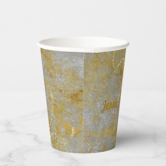 Wedding Paper Cup Silver Lining Pappbecher (Rechts)