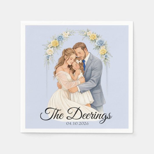 Wedding Paper Napkin Serviette (Vorderseite)