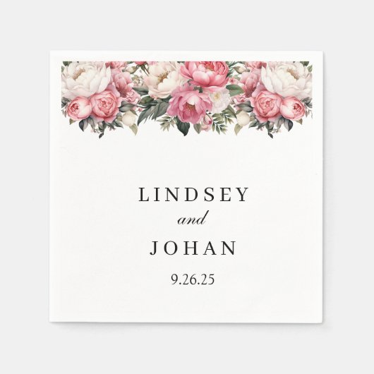 Wedding Paper Napkins Serviette (Vorderseite)