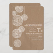 Wedding Pappinspirierte Schnur-Kugeln Einladung (Vorne/Hinten)