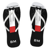 Wedding Party Bridesman Tuxedo Flip Flops Badesandalen (Fußbett)