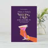 Wedding party einladung (Stehend Vorderseite)