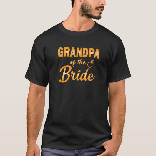 Wedding Party  For Grandpa Of The Bride T-Shirt (Vorderseite)