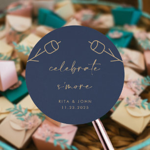 Wedding Party Fvor S'more Runder Aufkleber