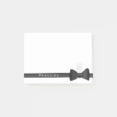 Wedding Party Gefallen Bow Krawatte Monogram Post  Post-it Klebezettel (Vorderseite)