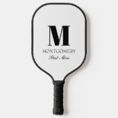 Wedding Party Gifts Monogram Best Man  Pickleball Schläger (Rückseite)