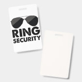 Wedding Party Ring Security Wedding Ring Ausweis (Vorder- & Rückseite)