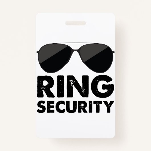 Wedding Party Ring Security Wedding Ring Ausweis (Vorderseite)