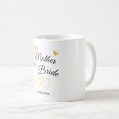 Wedding Party Role & Date Elegant Design Kaffeetasse (VorderseiteRechts)
