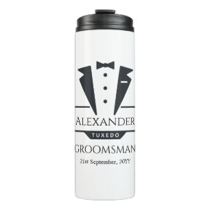 Wedding Party Tuxedo gibt Trauzeuge Thermosbecher