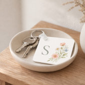 Wedding Party Wildflower Gift Monogram Schlüsselanhänger