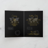 Wedding Passport Black Gold Order of Service Programm (Innenseite)