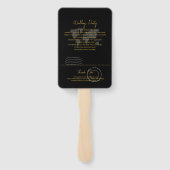 Wedding Passport Black Gold Program Fächer (Rückseite)