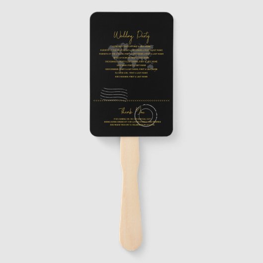 Wedding Passport Black Gold Program Fächer (Rückseite)