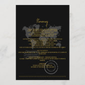 Wedding Passport Sage Black Itinerary Programm (Rückseite)