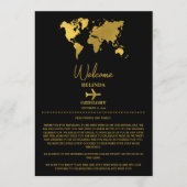 Wedding Passport Sage Black Itinerary Programm (Vorderseite)