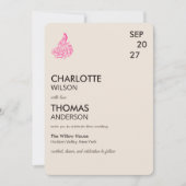 Wedding Peacock Botanical | Couture Art Einladung (Vorderseite)