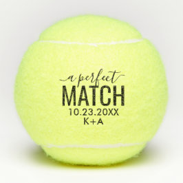 Wedding Perfect Match Gefallen Custom Bride Groom Tennisbälle