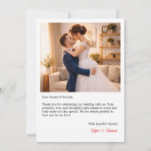 Wedding Personalized Card | Simple Elegant Couple  Einladung (Rückseite)