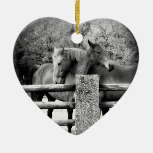 Wedding Pferdeliebhaber oder Jahrestags-Herz Keramikornament