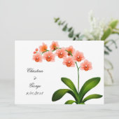 Wedding Pfirsichladen die rosa Einladung (Stehend Vorderseite)